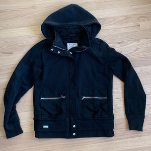 Abercrombie & Fitch black zip up hoodie